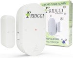 FRIDGGI - Freezer Door Alarm with 60 Second Delay, 2, 3, and 4 Minute Reminders, Refrigerator and Fridge Door Alarm or Chime, Low/Loud 80 to 110 dB (White)