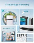 EUHOMY Mini Fridge with Freezer, 3.2 Cu.Ft Mini Refrigerator fridge, 2 door For Bedroom/Dorm/Office/Apartment - Food Storage or Cooling drinks, Silver