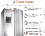 FRIDGGI - Freezer Door Alarm with 60 Second Delay, 2, 3, and 4 Minute Reminders, Refrigerator and Fridge Door Alarm or Chime, Low/Loud 80 to 110 dB (White)