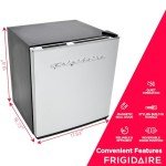 Frigidaire EFR182 1.6 cu ft Stainless Steel Mini Fridge. Perfect for Home or The Office. Platinum Series, 1.8