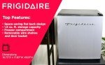 Frigidaire EFR182 1.6 cu ft Stainless Steel Mini Fridge. Perfect for Home or The Office. Platinum Series, 1.8