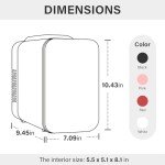 Simple Deluxe Mini Fridge, 4L/6 Can Portable Cooler & Warmer Freon-Free Small Refrigerator, Provide Compact Storage for Skincare, Beverage, Food, Cosmetics, for Bedroom, Office, Dorm, Black, New
