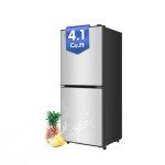 rosmena Small Refrigerator with Freezer, 4.1 Cu.Ft. Compact Mini Refrigerator with Freezer on bottom, large mini fridge for Apartment, Dorm, Office, Family, Basement, Garage
