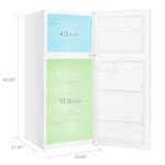 THFRIONE Top Freezer Refrigerator 30", 17.6 Cu Ft. Capacity, Adjustable Thermostat Control, Full Size Freestanding Frost Free Fridge for Kitchen/Office/Apartment, White