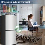 rosmena Small Refrigerator with Freezer, 4.1 Cu.Ft. Compact Mini Refrigerator with Freezer on bottom, large mini fridge for Apartment, Dorm, Office, Family, Basement, Garage