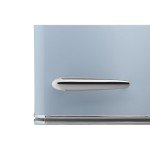 iio 7 Cu Ft Bottom Freezer Retro Refrigerator, Small, with Mini Fridge for Bedroom, 3 Glass replacement Shelves, LED Light,1 Crisper, 2 Drawers (Blue)