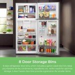 Kenmore 4661355 30" W Top Freezer Refrigerator with Adjustable Glass Shelving, Humidity Control Crispers, Quiet and Energy Efficient Inverter Compressor, Fingerprint Resistant Metallic Steel