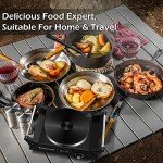 Hot Plate, Techwood Electric Stove for Cooking, 1500W Countertop Single Burner with Adjustable Temperature & Dual Handles, 7.5” Cooktop for RV/Home/Camp, Compatible for All Cookwares Upgraded Version