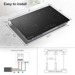 AMZCHEF 30 Inch Built-in Electric Cooktop,8400W and 5 Boost Burners Stove Cooktops with 2 High-Efficiency Burners,16 Heating Level, 1-99Min Timer & Safety Lock