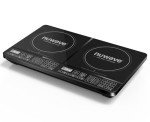 Nuwave PIC Double, Portable, Powerful 1800W with 2 Large 8” Heating Coils, Independent Controls, 94 Temp Settings from 100°F to 575°F in 5°F Increments, 11.5” Shatter-Proof Ceramic Glass Surface