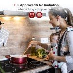GASLAND 30 Inch Electric Cooktop 4 Burners, ETL & FCC Certificated, Built-in Radiant Ceramic Cooktop, Sync & Triple Burners, Slide Touch Control, Child Safety Lock, Hot Surface Indicator, 240V