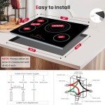 GASLAND 30 Inch Electric Cooktop 4 Burners, ETL & FCC Certificated, Built-in Radiant Ceramic Cooktop, Sync & Triple Burners, Slide Touch Control, Child Safety Lock, Hot Surface Indicator, 240V