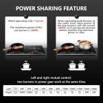 Double Induction Cooktop AMZCHEF Induction Cooker 2 Burners, Low Noise Electric Cooktops With 1800W Sensor Touch, 20 Temperature & Power Levels,Independent Control,3-hour Timer, Safety Lock