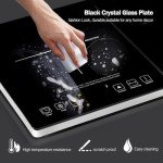 Double Induction Cooktop AMZCHEF Induction Cooker 2 Burners, Low Noise Electric Cooktops With 1800W Sensor Touch, 20 Temperature & Power Levels,Independent Control,3-hour Timer, Safety Lock