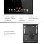 Portable Induction Cooktop, iSiLER 1800W Sensor Touch Electric Induction Cooker Hot Plate with Kids Safety Lock, 6.7" Heating Coil, 18 Power 17 Temperature Setting Countertop Burner with Timer