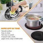 WB31M20 WB31M19 Porcelain Drip Pans by Blutoget - Compatible for GE Hotpoint Range Cooktop - Includes 2 6-Inch and 2 8-Inch black Drip Pans - 4 Pack (Black Porcelain)