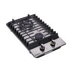 12 Inch Gas Cooktop, Built-in Stainless Steel 2 Burners Gas Stove Top LPG/NG Convertible Gas Cooktop Dual Fuel Gas Hob for RVs, Apartments, Outdoor DT223-01