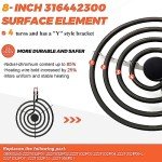 Beaquicy 316442300 8" Surface Element - Replacement for Ken-more Cro-sley Frigi-daire Kelvi-nator Range Stove Cooktop Oven Coil Surface Element - 8 inch Burner on the Range