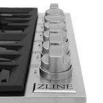 ZLINE 36" Gas Cooktop with 6 Gas Burners and Black Porcelain Top (RC36-PBT)