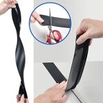 Silicone Stove Counter Gap Cover (2 Pack),Easy Clean Heat Resistant Wide & Long Kitchen Stove Gap Filler,Seals Spills Between Counters, Oven, Stovetops, Washing Machines, Washer, Dryer(30 in, Black)