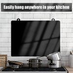 NEWCOMDIGI, Heat Resistant 2Pcs Gap, Large Cooktop Cover 28.5×20.5in [Anti-Slip Coating] Protector Glass Stove Washer Dryer Top, 28.520.5 in, Black-For Electric 02