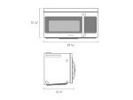 SAMSUNG OTR Microwave 1.6 CF CAPACITY 2 SPEED 300 CFM LED DISPLAY ECO MODE - ME16A4021AS