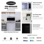 Cosmo COS-BIM22SSB Countertop Microwave Oven with Smart Sensor, Touch Presets, 1200W & 2.2 cu. ft. Capacity, 24 inch, Stainless Steel