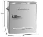 Frigidaire EFR176 Retro Compact Fridge with Chiller Mini Refrigerator with Built-in Bottle Opener for Office, Bedroom, Dorm Room or Cabin, 1.6 cu ft 16"D x 18"W x 18.5"H, Moonlight