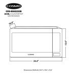 Cosmo COS-BIM22SSB Countertop Microwave Oven with Smart Sensor, Touch Presets, 1200W & 2.2 cu. ft. Capacity, 24 inch, Stainless Steel
