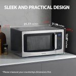 TOSHIBA 4-in-1 ML-EC42P(SS) Countertop Microwave Oven, Smart Sensor, Convection, Air Fryer Combo, Mute Function, Position Memory 13.6" Turntable, 1.5 Cu Ft, 1000W, Silver