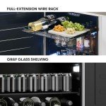 Zephyr Presrv 24 Inch Outdoor Wine Fridge & Beverage Refrigerator Single Zone Under Counter - Drink Chiller Freestanding Stainless Steel Door - 136 cans (Single-Zone Outdoor Wine & Beverage Cooler)