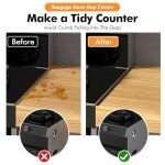 Stainless Steel Stove Gap Covers (2PCS), Stove Gap Filler, Stove Guard for Kitchen Oven Counter Side Gap, Range Trim Kit, Easy Clean and Heat Resistant, Adjustable Length 13.8" to 27.5" 1