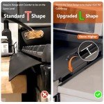 Stainless Steel Stove Gap Covers (2PCS), Stove Gap Filler, Stove Guard for Kitchen Oven Counter Side Gap, Range Trim Kit, Easy Clean and Heat Resistant, Adjustable Length 13.8" to 27.5" 1