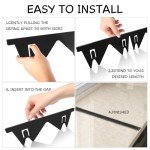 Stainless Steel Stove Gap Covers (2PCS), Stove Gap Filler, Stove Guard for Kitchen Oven Counter Side Gap, Range Trim Kit, Easy Clean and Heat Resistant, Adjustable Length 13.8" to 27.5" 1