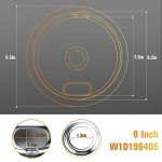 W10196405 Chrome Drip Pans 8 Inch(2 Pack) and W10196406 Chrome Drip Pans 6 Inch(2 Pack) Replacement for Whirlpool Electric Range Burner