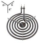KITCHEN BASICS 101 4 Pack MP22YA Electric Range Burner Surface Element Replacement for Whirlpool KitchenAid Maytag Includes 2 8-Inch MP21YA & 2 6-Inch MP15YA 540331014,484783, TS5W8221,Y04000033