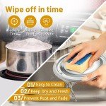 COZZIVITA 4-Piece Drip Pans Set - Compatible with GE Stoves - Chrome Finish Electric Stove Burner Drip Pans - 2 x 6inch, 2 x 8inch Stove Drip Pans - GE Stove Drip