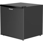 Honeywell Mini Compact Freezer Countertop, 1.1 Cubic Feet, Single Door Upright Freezer with Reversible Door, Removable Shelves, for Home, Dorms, Apartment, Office- Black