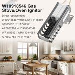 Puxyblue W10918546 Gas Range Oven Igniter for Whirl-pool (SF1/2/3, TGP, VSF, WFG, YSF) A-mana E-state Ro-per May-tag Magic-Chef I-kea Replaces AP6037202 PS11770066 W10140611 3186491 W10918546VP
