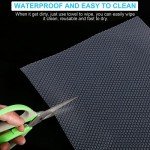 PSISO 8 PCS Refrigerator Mats, EVA Refrigerator Liners for Shelves Washable Can Be Cut Fridge Shelf Liner Waterproof Fridge Pads Mat Drawer Table Placemats (Clear)