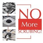 Disposable Gas Burner Liners 50 Pack, Aluminum Foil Square Stove Covers, Range Protectors, Stove Top Foil Covers for Gas Burners, Catch Food Spills, Aluminum Stove Burner Cover, Foil Liner 8.5x8.5 In