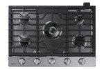 SAMSUNG 30" Built In Smart Gas Cooktop with Illuminated Knobs, 5 Burners, Stainless Steel, NA30N6555TS/AA