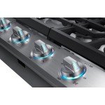 SAMSUNG 30" Built In Smart Gas Cooktop with Illuminated Knobs, 5 Burners, Stainless Steel, NA30N6555TS/AA