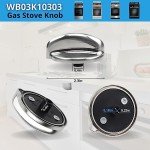Stainless Steel WB03K10303 Stove Knob Profile Cooktop Oven Rang Knob Replacements Compatible with GE, Hotpoint, RCA EA3486484, WB03K10208,AP4980246