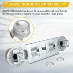 Double Burner Kit WB16K10026 WB29K17 Gas Range Double Burner Assembly Replacement Compatible with General Electric Hotpoin Gas Stove Burner Replaces WB29K17 65932 868697 AP2633210 PS232404