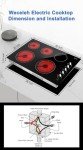 Weceleh 7300W Electric Cooktop 30 Inch Built-in Electric Stove Top 5 Burners 11 Power Levels,Knob Control,Keep Warm Function,Child Safety Lock,Hot Surface Indicator