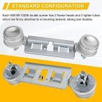 Double Burner Kit WB16K10026 WB29K17 Gas Range Double Burner Assembly Replacement Compatible with General Electric Hotpoin Gas Stove Burner Replaces WB29K17 65932 868697 AP2633210 PS232404