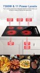Weceleh 7300W Electric Cooktop 30 Inch Built-in Electric Stove Top 5 Burners 11 Power Levels,Knob Control,Keep Warm Function,Child Safety Lock,Hot Surface Indicator