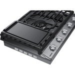 SAMSUNG 30" Built In Smart Gas Cooktop with Illuminated Knobs, 5 Burners, Stainless Steel, NA30N6555TS/AA