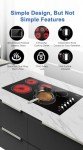 Weceleh 7300W Electric Cooktop 30 Inch Built-in Electric Stove Top 5 Burners 11 Power Levels,Knob Control,Keep Warm Function,Child Safety Lock,Hot Surface Indicator